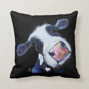 NoSeY CoW ' BeRTHa BeeTRooT ' BY SHiRLeY MacARTHuR Throw Pillow