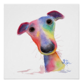 Nosey Dog 'Hank' by Shirley MacArthur Poster