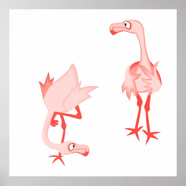 Nosey flamingo poster (Front)