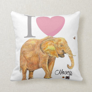 Nosey, One sided throw pillow. Throw Pillow