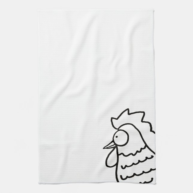 Nosey Rooster Kitchen Towel (Vertical)