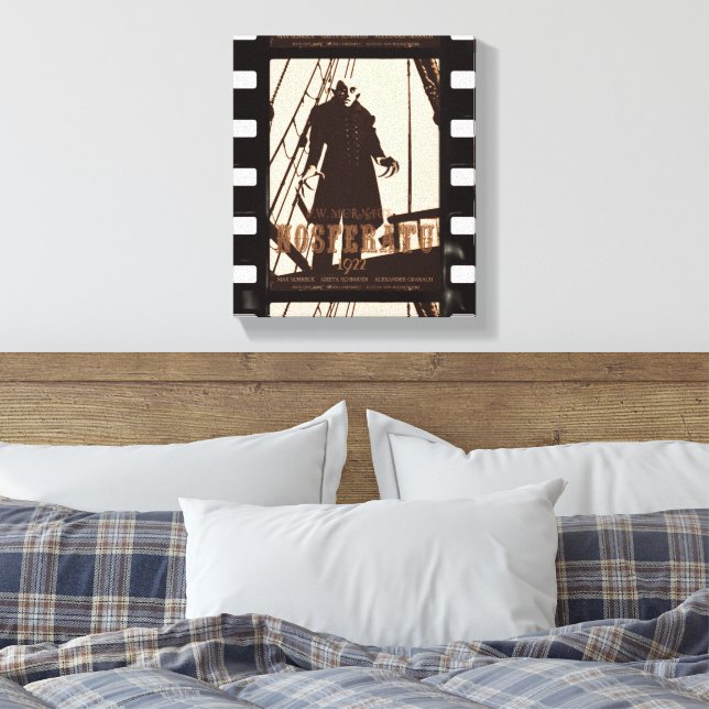 Nosferatu Filmstrip Canvas Print (Insitu(Bedroom))