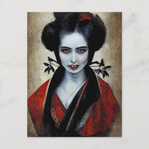 Nosferatu Geisha Portrait Of A Vampire Postcard
