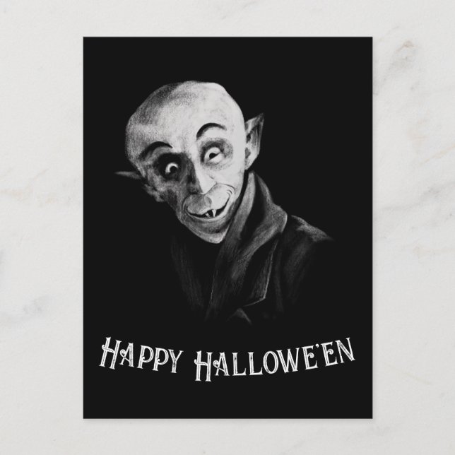 Nosferatu Happy Halloween Postcard Customizeable  (Front)