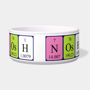 Nosh periodic table name pet bowl 2