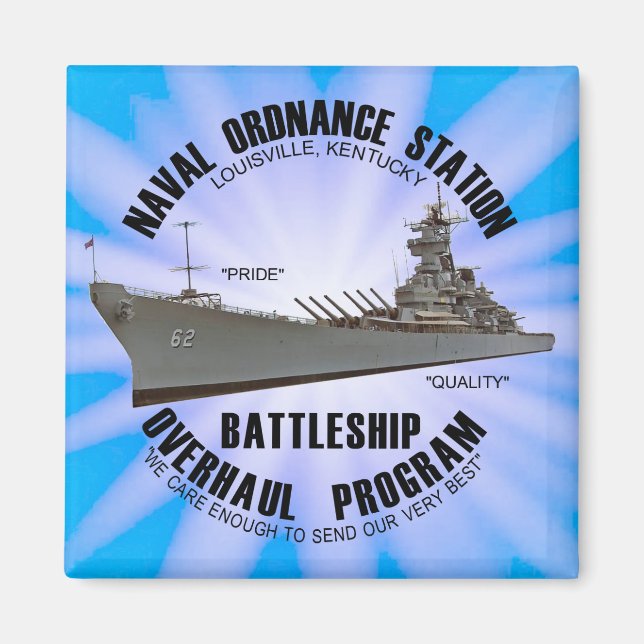 NOSL Battleship Overhaul Program Magnet Blue (Front)