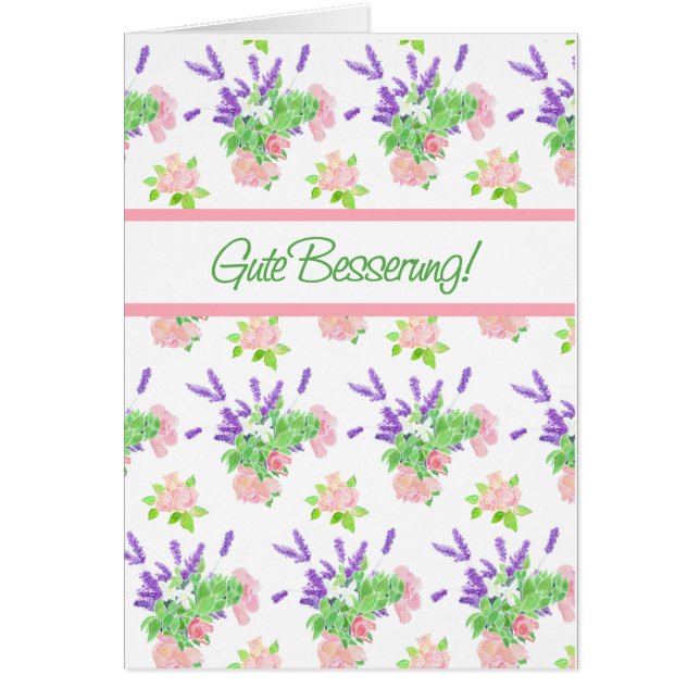 Nostalgale Floral Allemand Salutation S'améliorer (Devant)