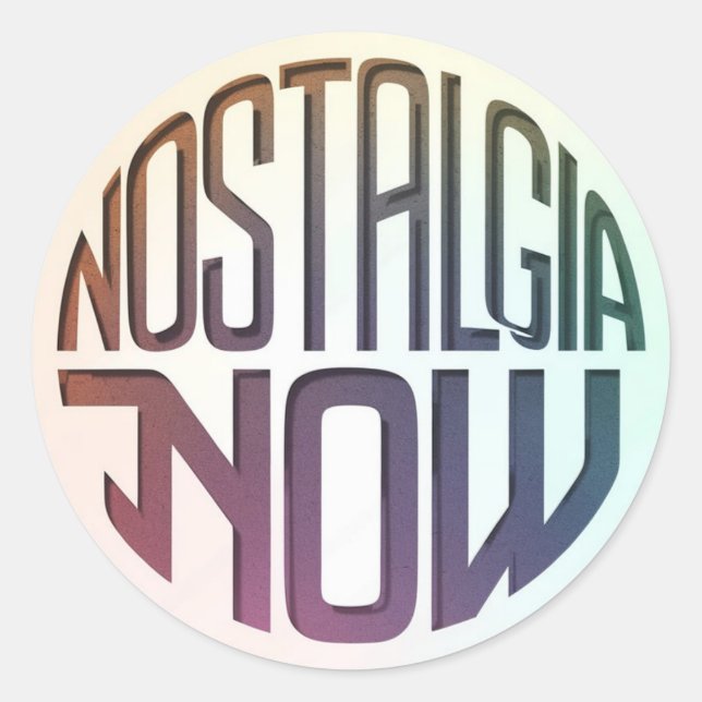 Nostalgia Now Logo Classic Round Sticker (Front)
