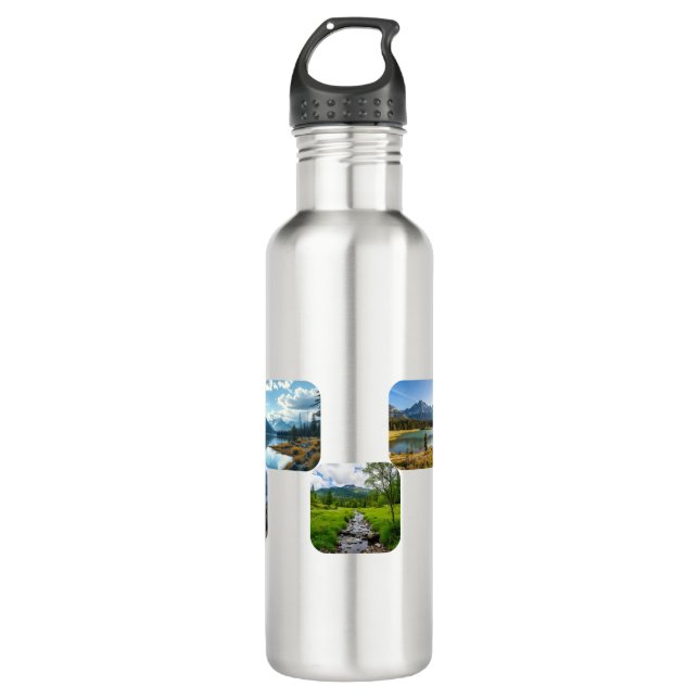 nostalgia vacation personalize  710 ml water bottle (Front)