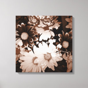 nostalgia western country wildflower summer daisy canvas print