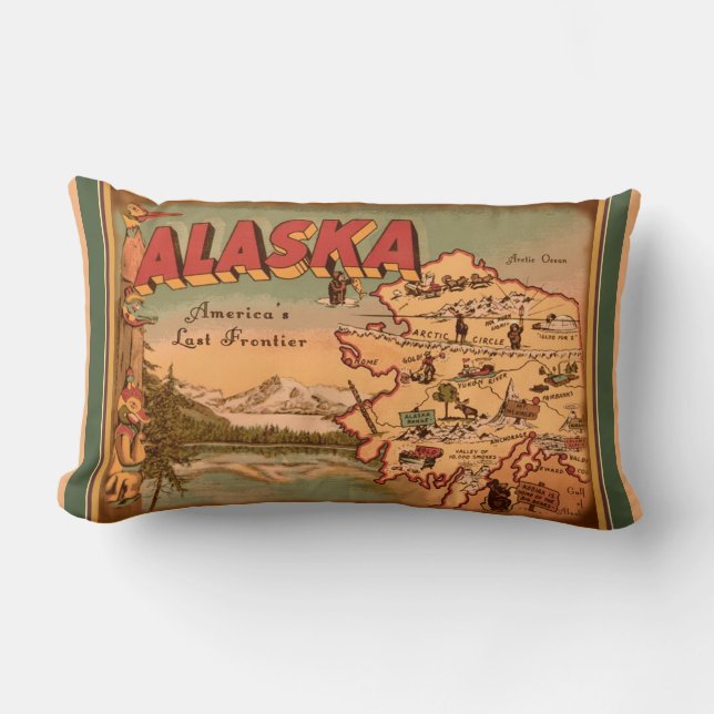 Nostalgic Alaska Lumbar Pillow (Front)