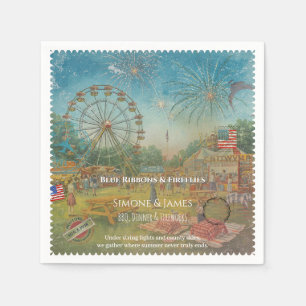 Nostalgic Americana Fairground Party Decor Napkin