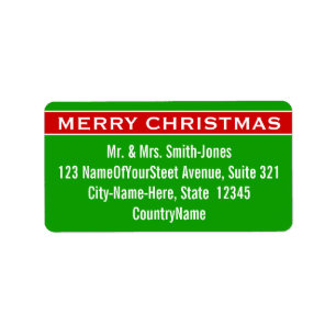 Nostalgic and Classic "MERRY CHRISTMAS" Label