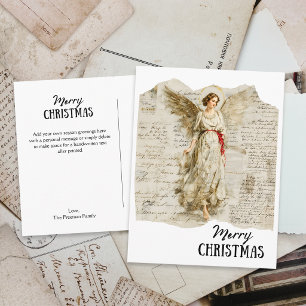Nostalgic Angel Christmas Vintage Journal  Holiday Postcard