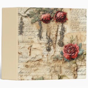 Nostalgic Antique Floral Love Letter Binder