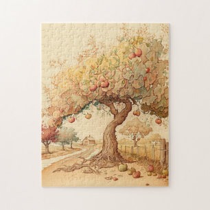 Nostalgic Apple Tree in Autumn Jigsaw Puzzle