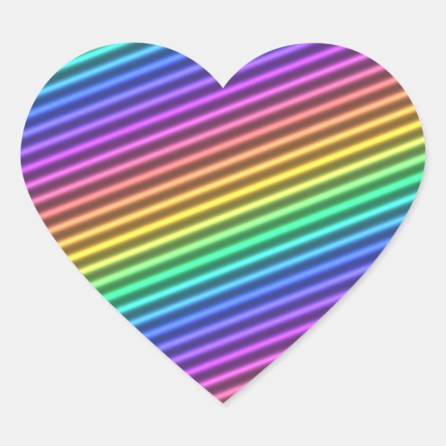 nostalgic arcade stripe :  heart sticker (Front)