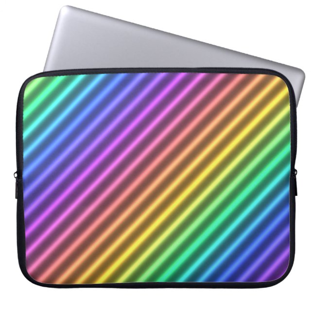 nostalgic arcade stripe : laptop sleeve (Front)