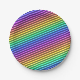 nostalgic arcade stripe : paper plate
