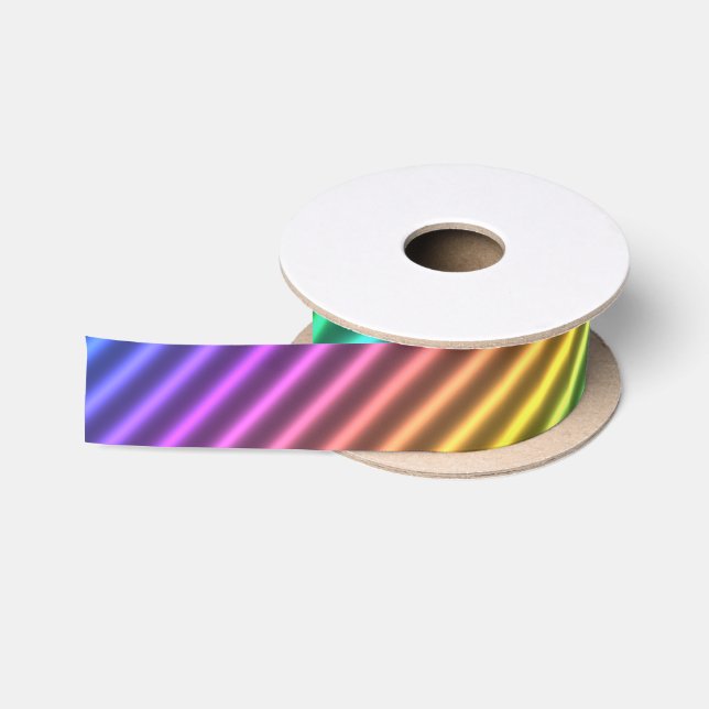 nostalgic arcade stripe :  satin ribbon (Spool)