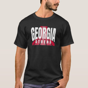 Nostalgic Athens GA Red & Black Athens GA Striped  T-Shirt