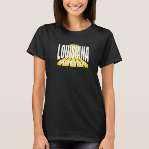 Nostalgic Baton Rouge Cool Purple & Yellow Louisia T-Shirt