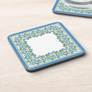 Nostalgic Blue Morning Glory Set of Coasters