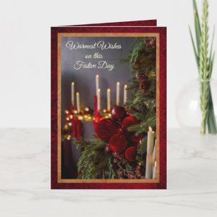 Nostalgic Candlelit Tree Christmas Card