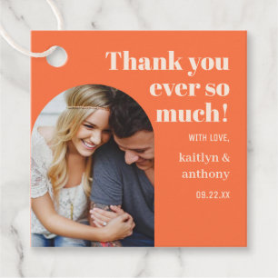 Nostalgic Charm Retro Wedding Photo Favour Tags