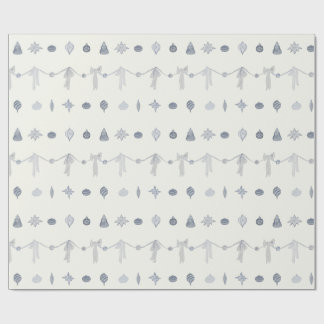 Nostalgic Christmas Ornament Stripe Wrapping Paper
