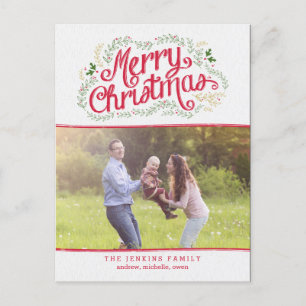 Nostalgic Christmas Photo Card Postcard