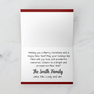 Nostalgic Christmas Santa in Sled (Custom) Holiday Card