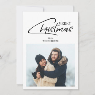 Nostalgic Christmas Script Holiday Photo Card
