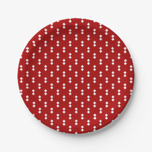 Nostalgic Christmas Script Pattern Paper Plate