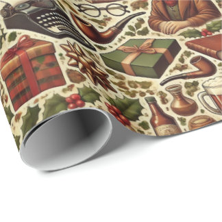 Nostalgic Christmas Wrapping Paper for Grandfather