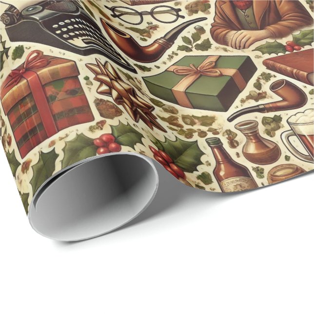 Nostalgic Christmas Wrapping Paper for Grandfather (Roll Corner)