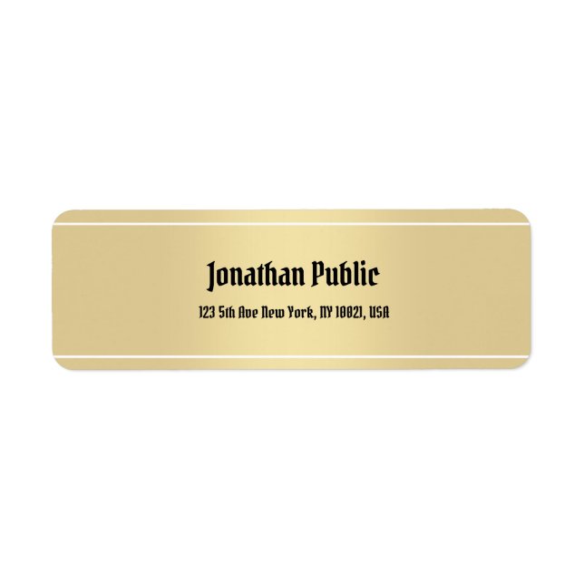 Nostalgic Classic Calligraphy Text Gold Template (Front)