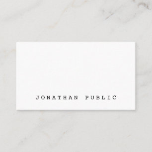 Nostalgic Classic Look Elegant Simple Retro Plain Business Card