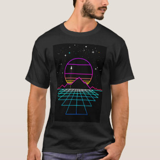 Nostalgic Dreams Of A Neon Video Game Sunset T-Shirt