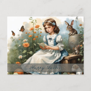Nostalgic Easter Idyll Holiday Postcard