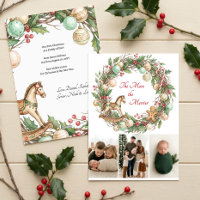 Nostalgic Family of Five First Christmas Photo