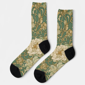 Nostalgic Florals in Vintage Hues Socks