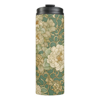 Nostalgic Florals in Vintage Hues Thermal Tumbler