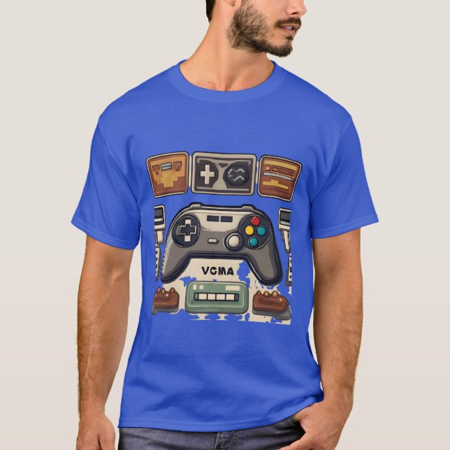 Nostalgic Gaming Hand retro funny T-Shirt (Front)