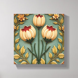 Nostalgic Garden Florals Canvas Print