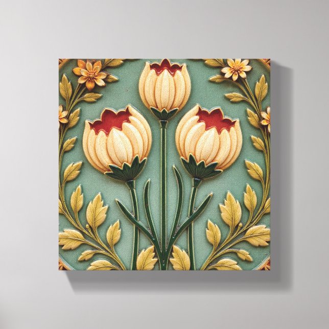 Nostalgic Garden Florals Canvas Print (Front)
