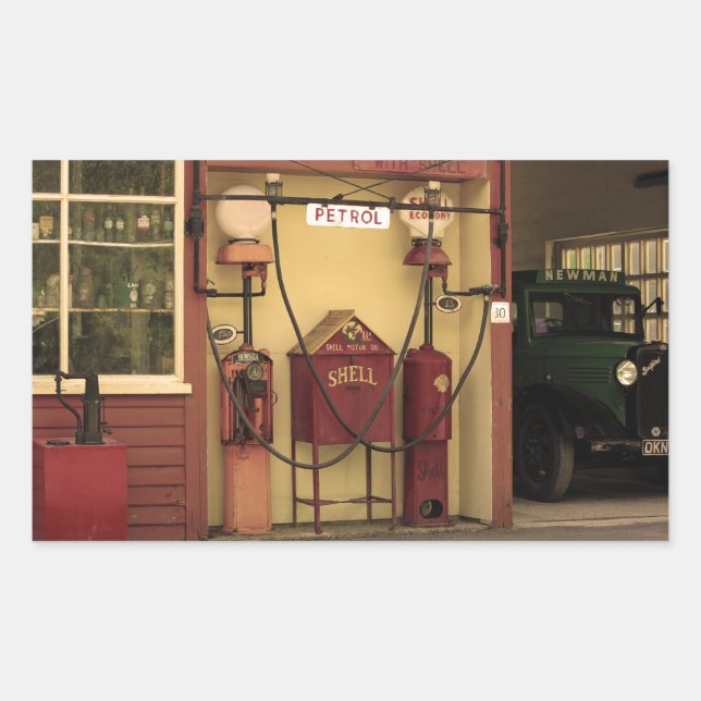 Nostalgic Gas Station Sticker (Front)