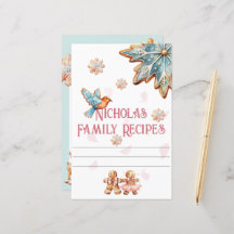 Nostalgic Gingerbread Family Recipe Book Nameplate