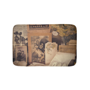 Nostalgic Glamour: Vintage Russian Portraits. Bath Mat
