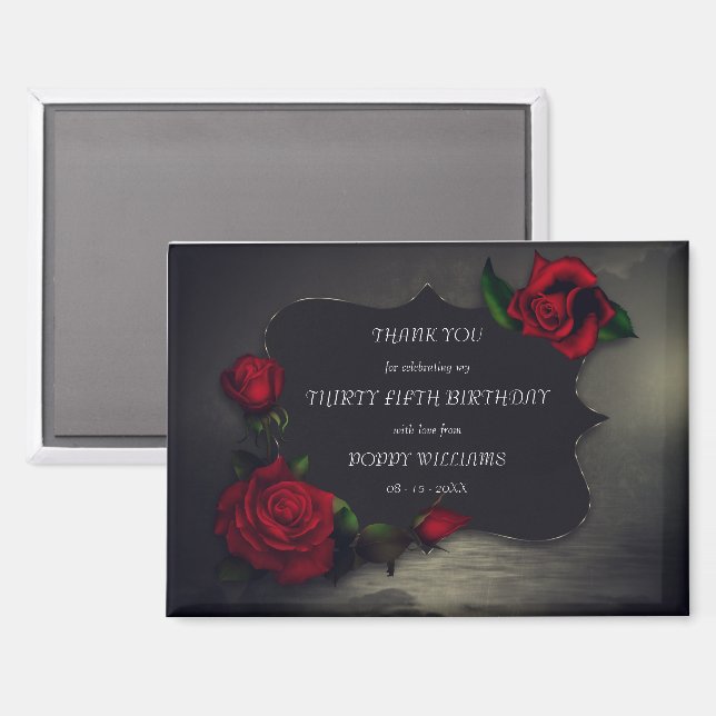 Nostalgic Gothic Love Birthday Magnet (Front/Back)